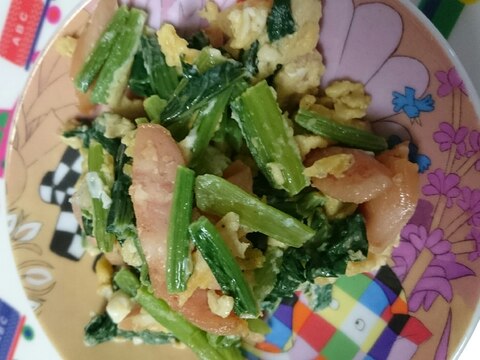 小松菜と卵の炒めもの
